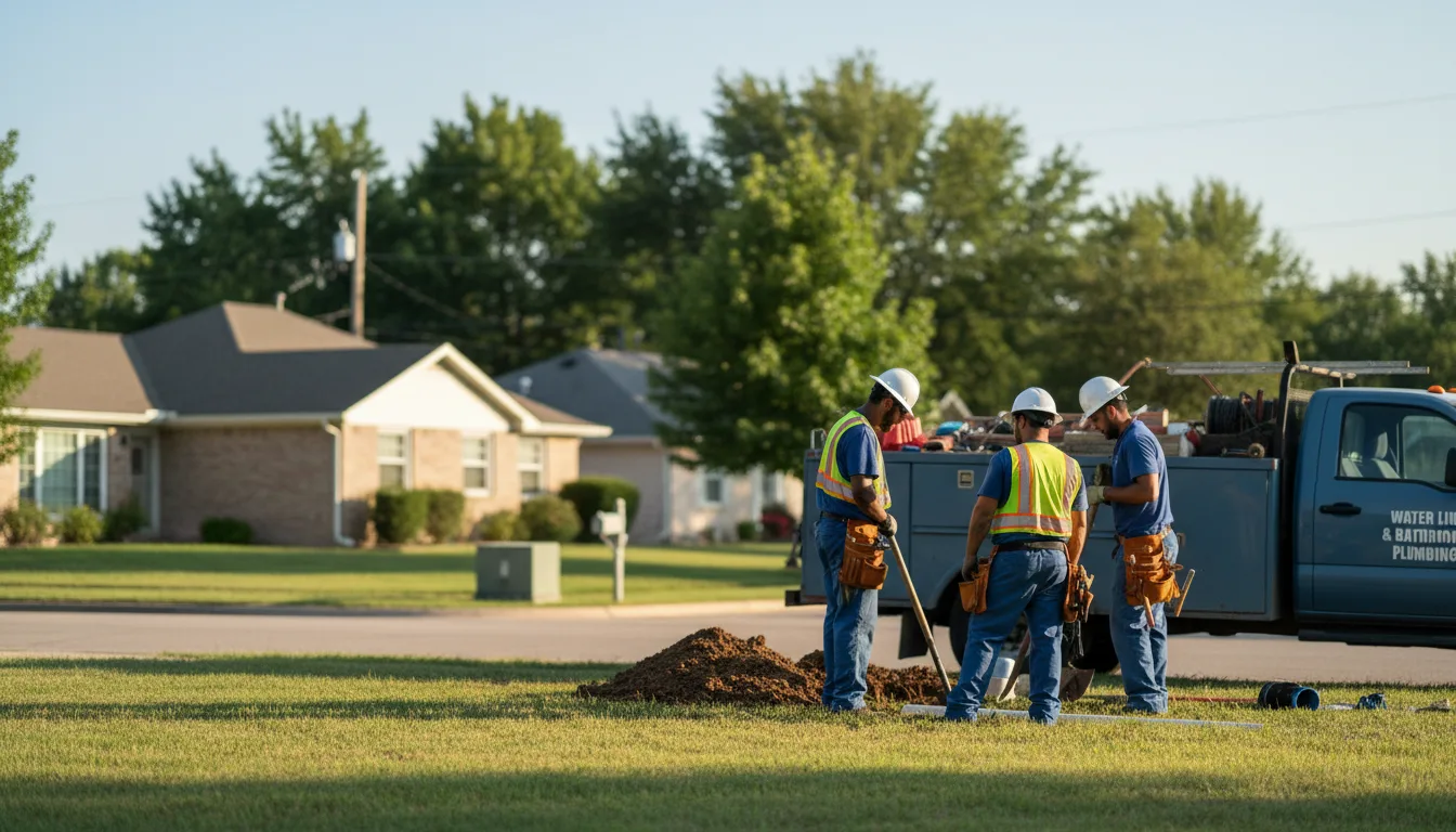 Residential water line and bathroom plumbing service in Cabot, PA